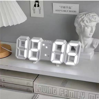 Reloj Digital 3D LED con Alarma – Pantalla Brillante, Fecha, Temperatura y Modo Noche | Decoración Moderna para Hogar y Oficina
